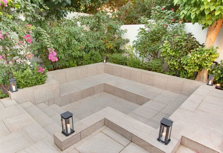 Sunken Seating provide an exciting charm in your backyard.