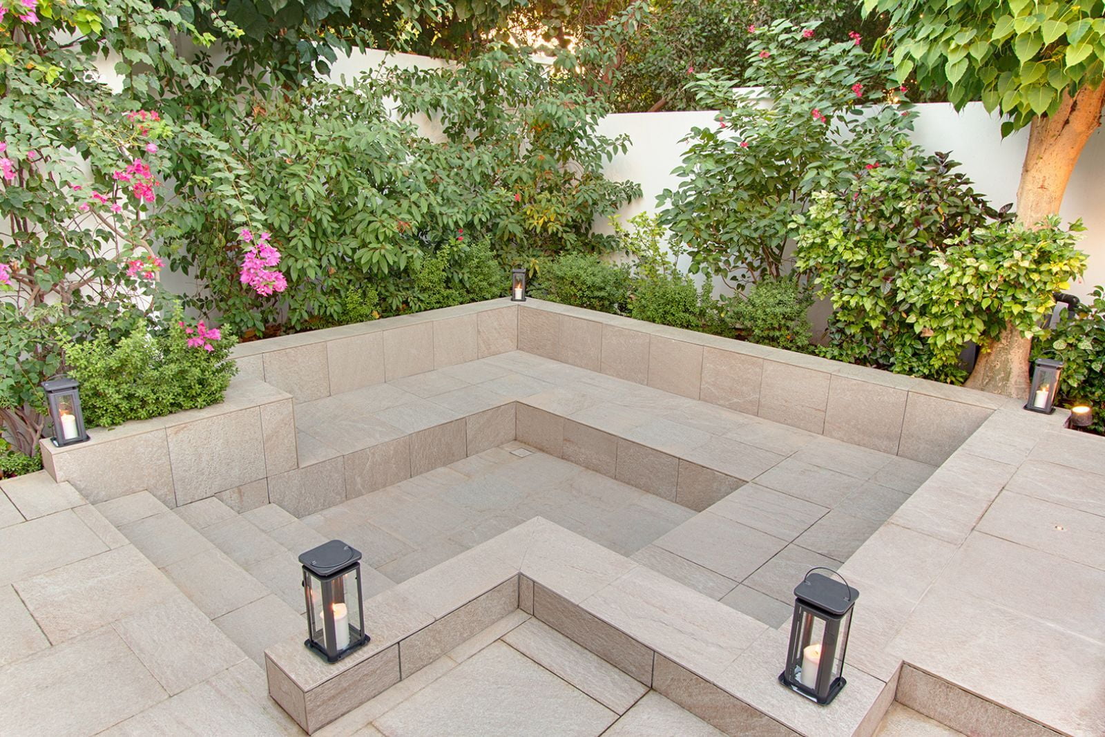 Sunken Seating provide an exciting charm in your backyard.